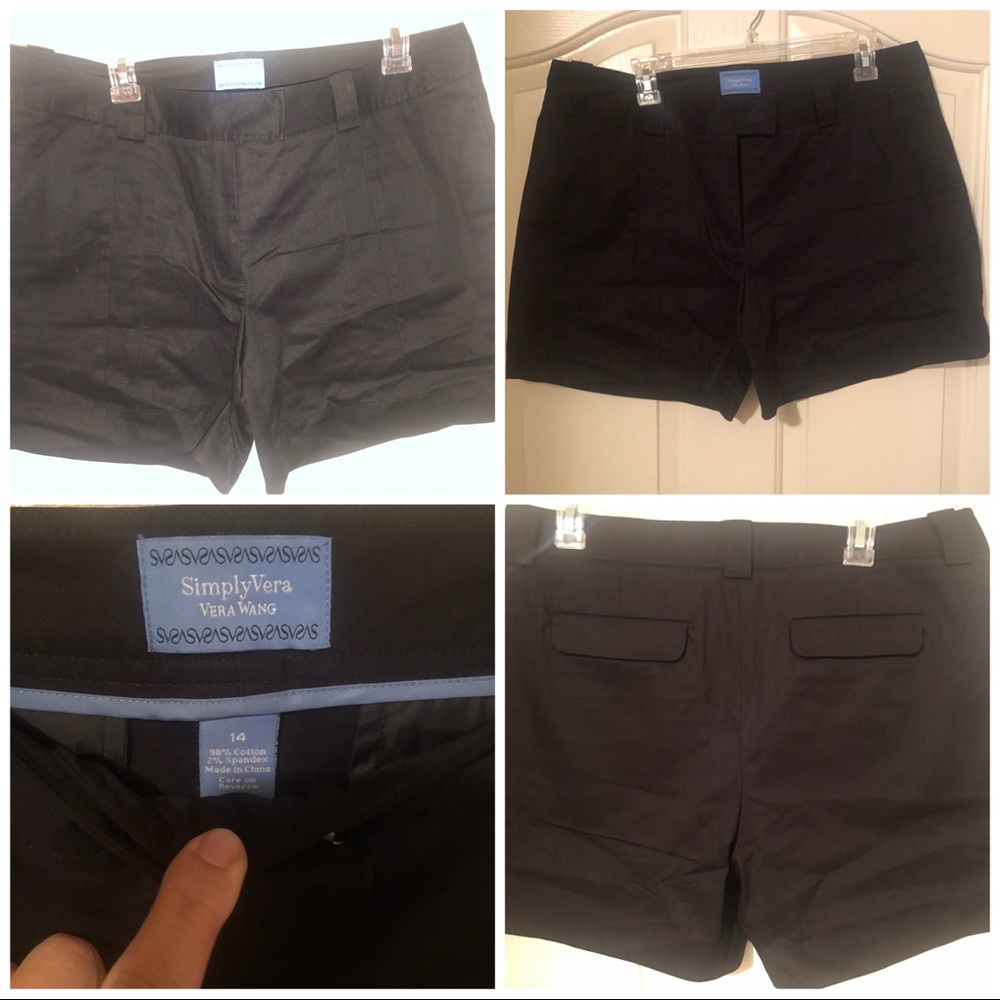 Size 14 Vera‎ wang black shorts